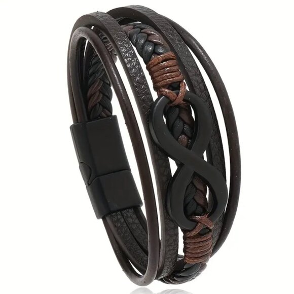 Timeless Infinity Symbol Bracelet, Fashionable Alloy Magnet Closure Unisex - Picture 2 of 4